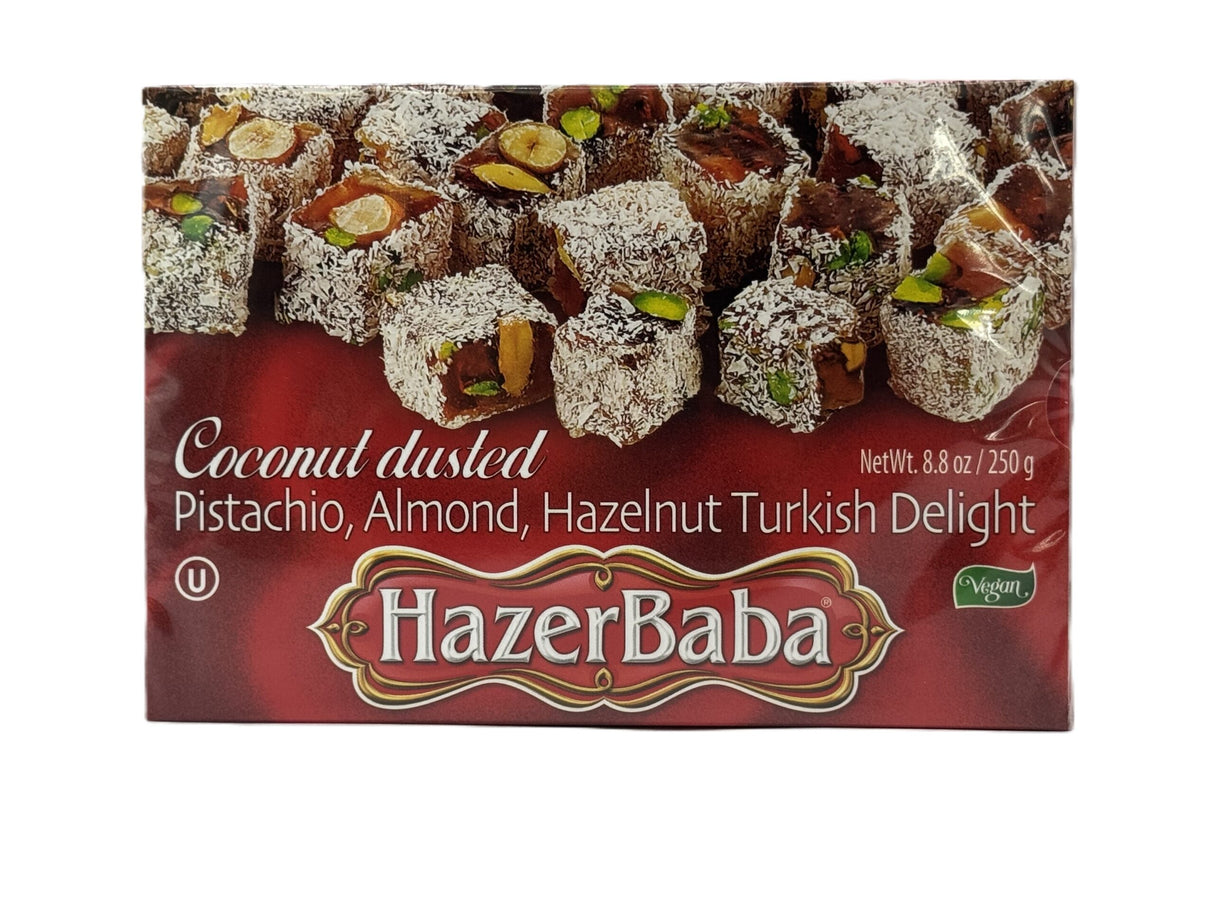 Hazerbaba Turkish Delight Coconut Dusted Mixed Nuts 250 Gr image 0