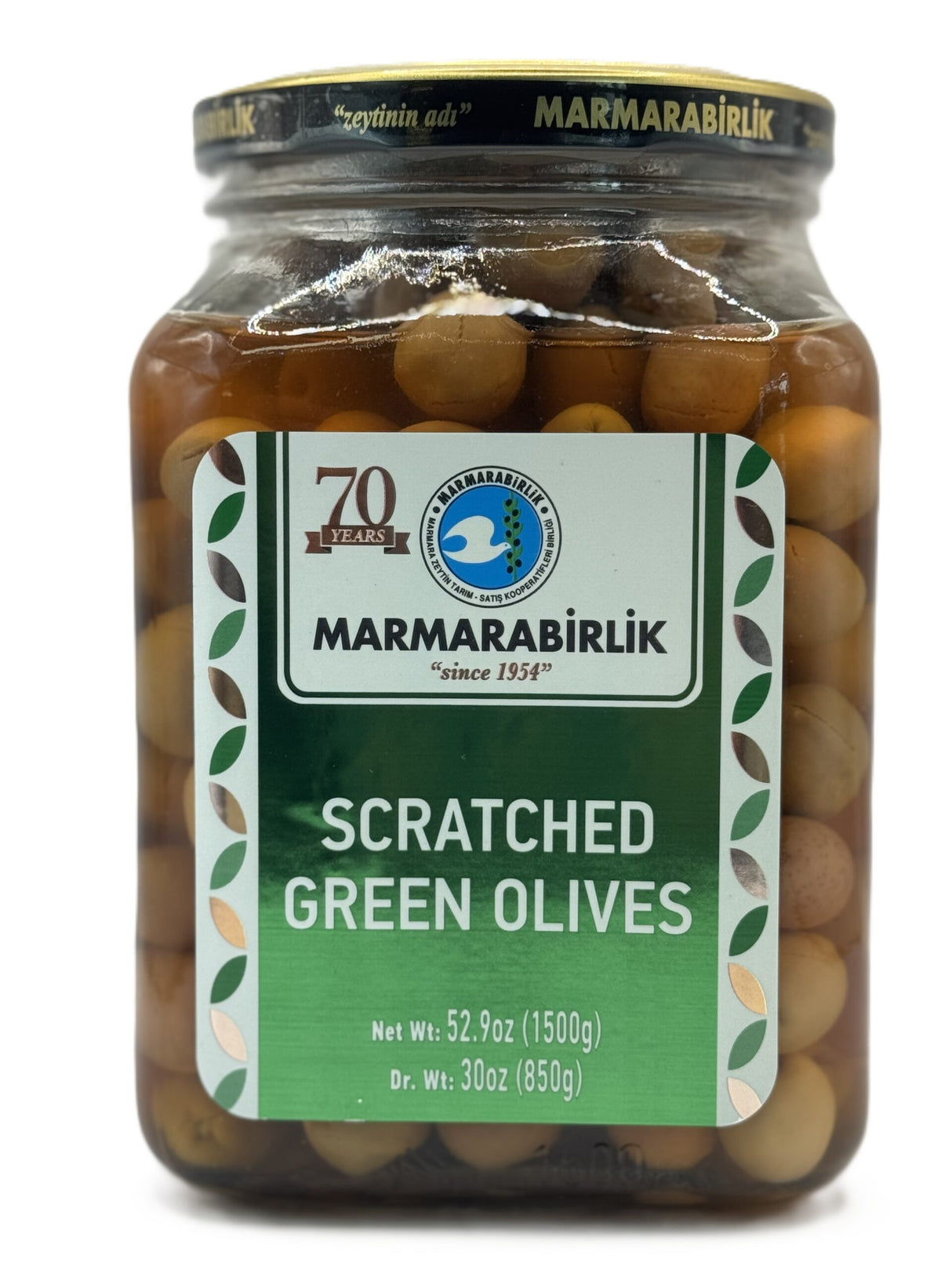 Marmarabirlik Scratched Green Olives image 0