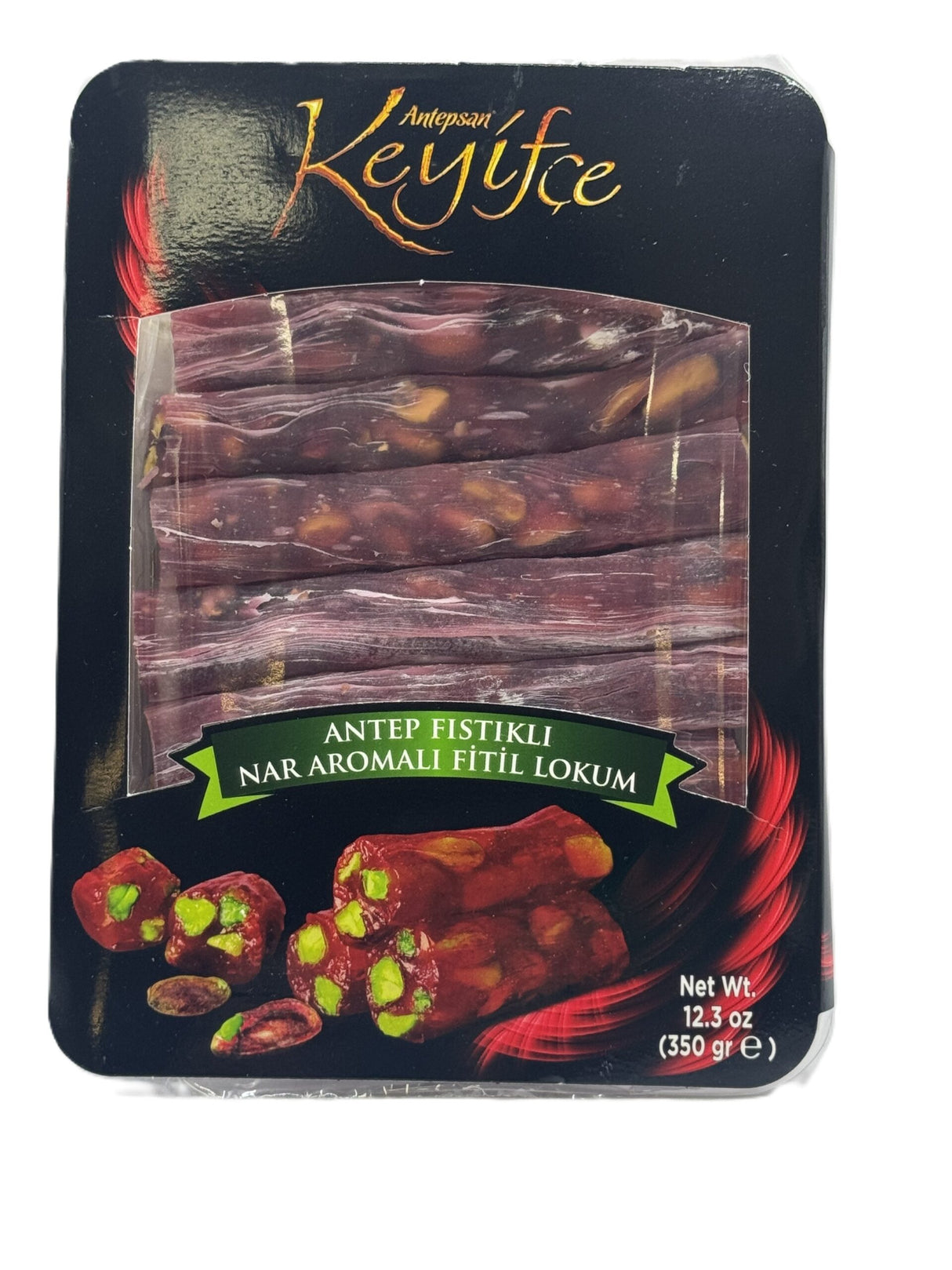Antepsan Keyifce Turkish Delight w Pistachio &Pomegranate Flavored 350 Gr image 0