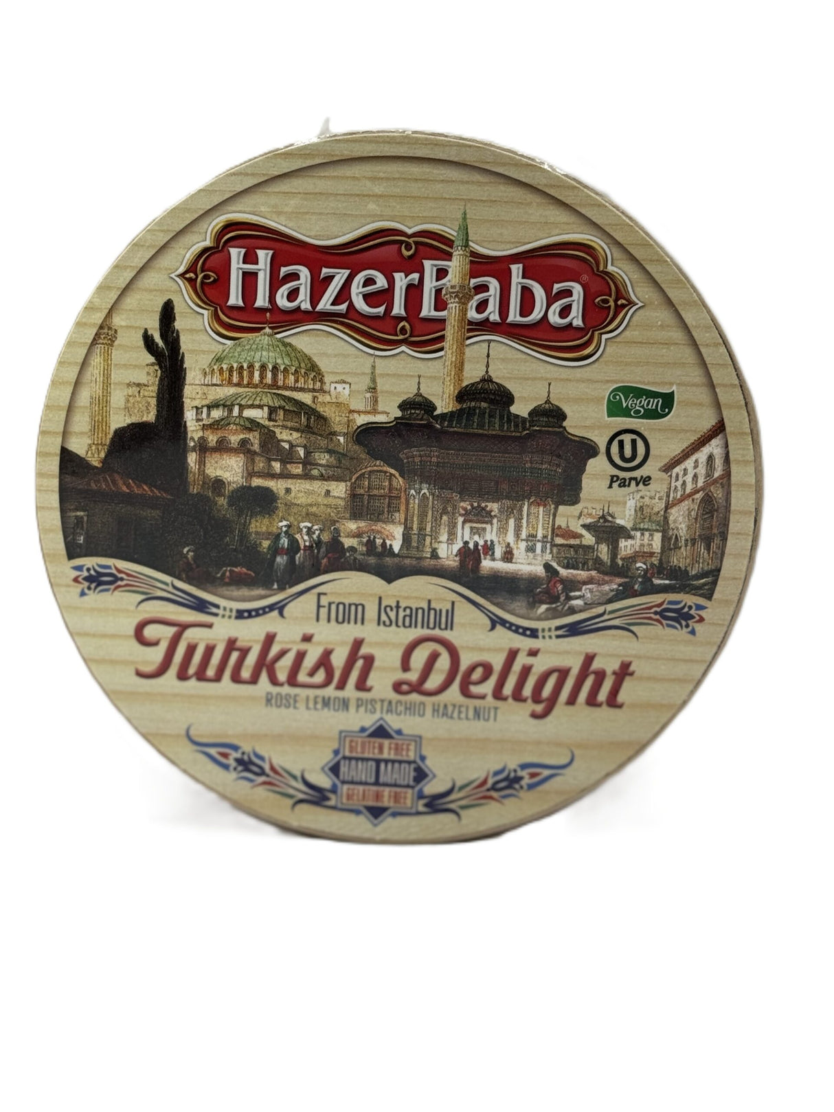 Hazerbaba  Turkish Delight Rose-Lemon-Pistachio-Hazelnut 454 Gr image 0