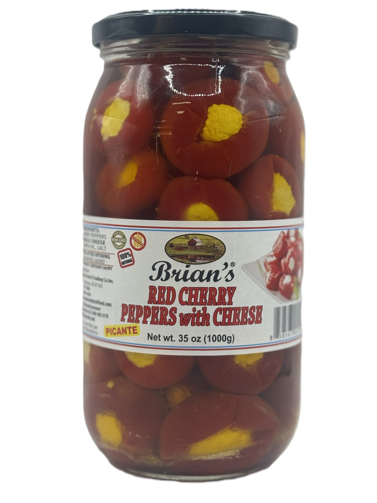 Brians Red Cherry Peppers w Cheese 1000 Gr image 0