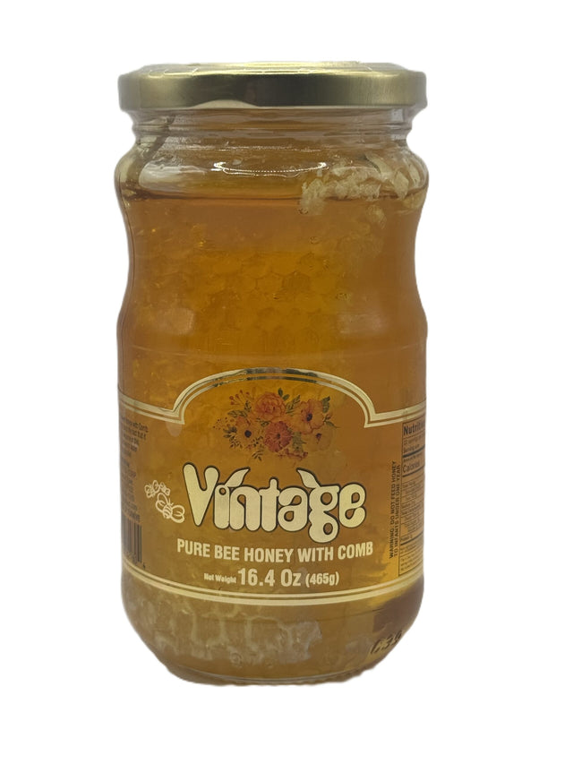 Vintage Pure Bee Honey W Comb image 0