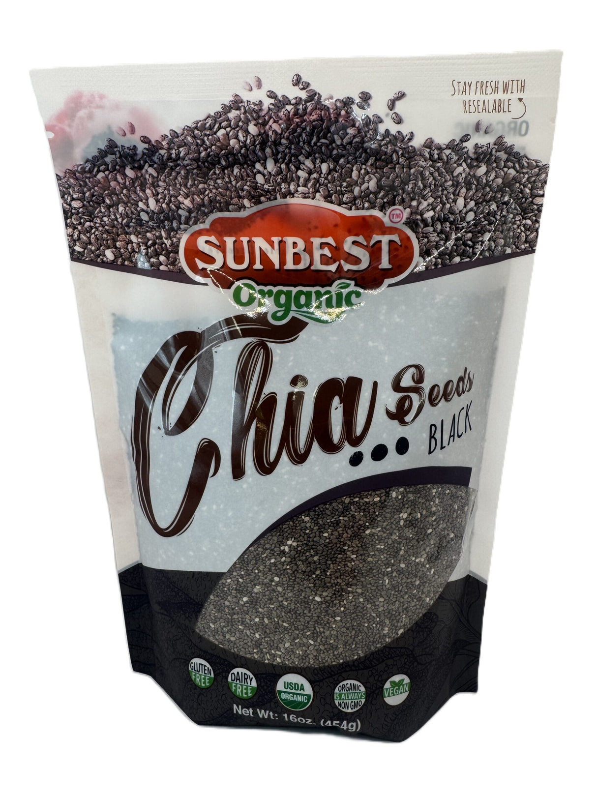 Sunbest Organic Chia Seeds Black 454 Gr image 0