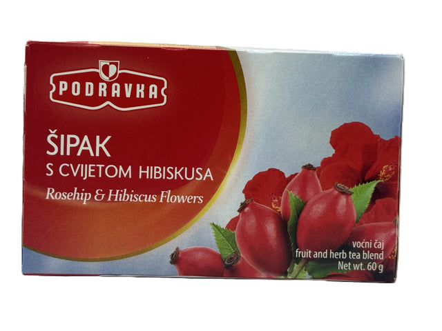 Podravka  Rosehip & Hibiscus Flowers Tea Bags 60 Gr image 0