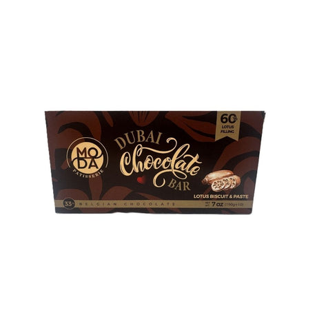 Moda Dubai Chocolate Bar With Lotus Biscuit & Paste 7 Oz (190 gram) image 1