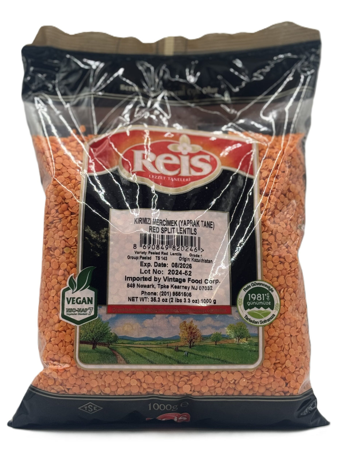 Reis Red Lentils 1000 gr image 0