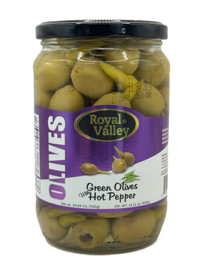 Royal Valley Green Olives W Hot Pepper image 0