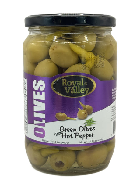 Royal Valley Green Olives W Hot Pepper image 0