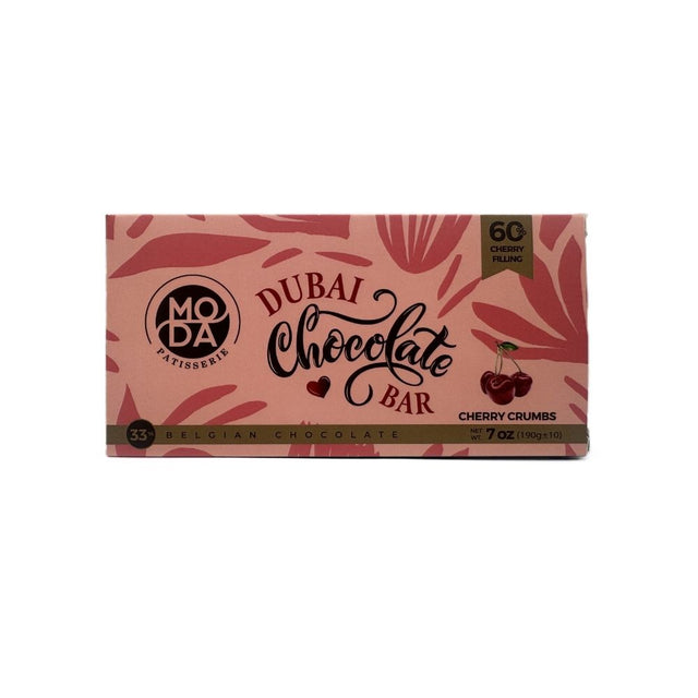 Moda Dubai Chocolate Bar With Cherry Crumbs 7 Oz (200 gram) image 0