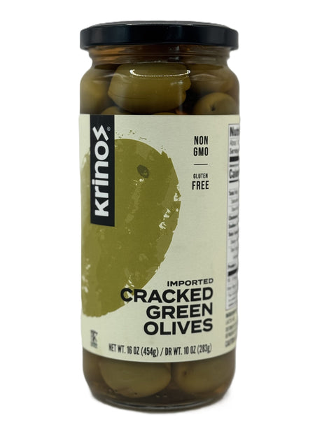 Krinos Cracked Green Olives image 0