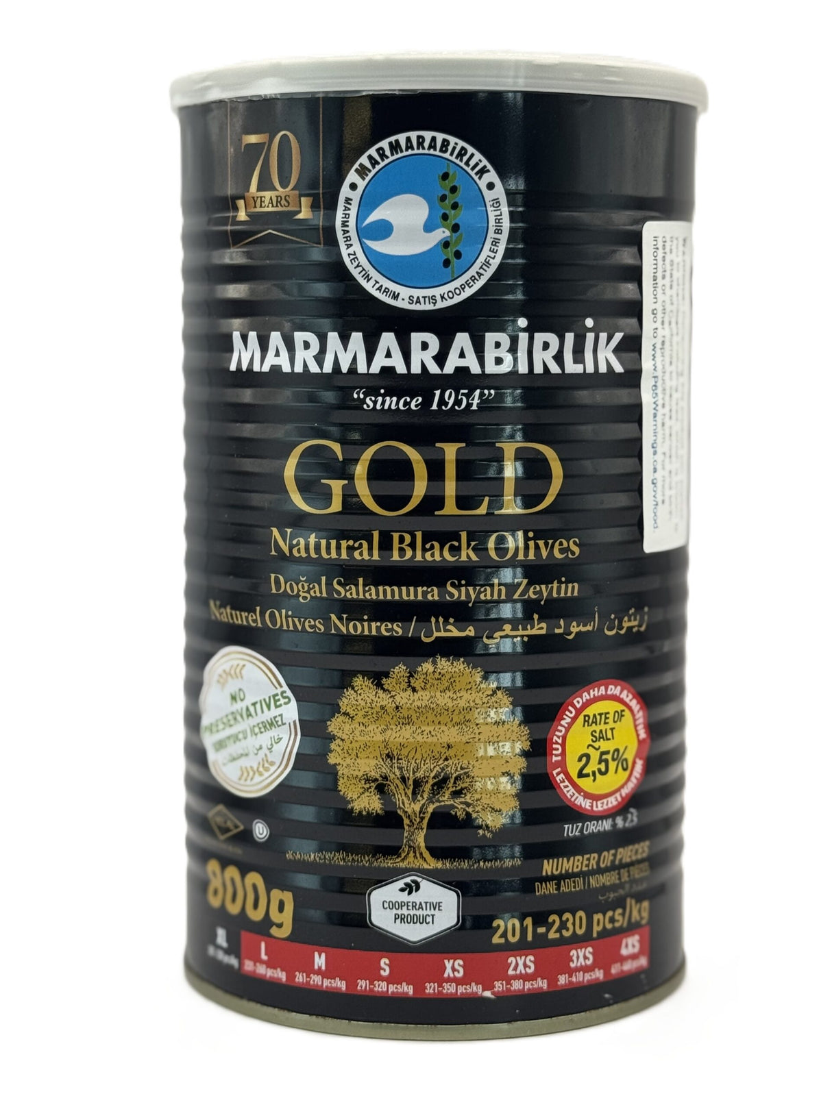 Marmarabirlik Gold Natural Black Olives image 0