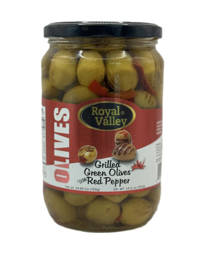 Royal Valley Grilled Green Olives W Red Pepper image 0