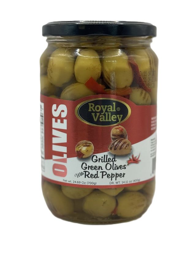 Royal Valley Grilled Green Olives W Red Pepper image 0