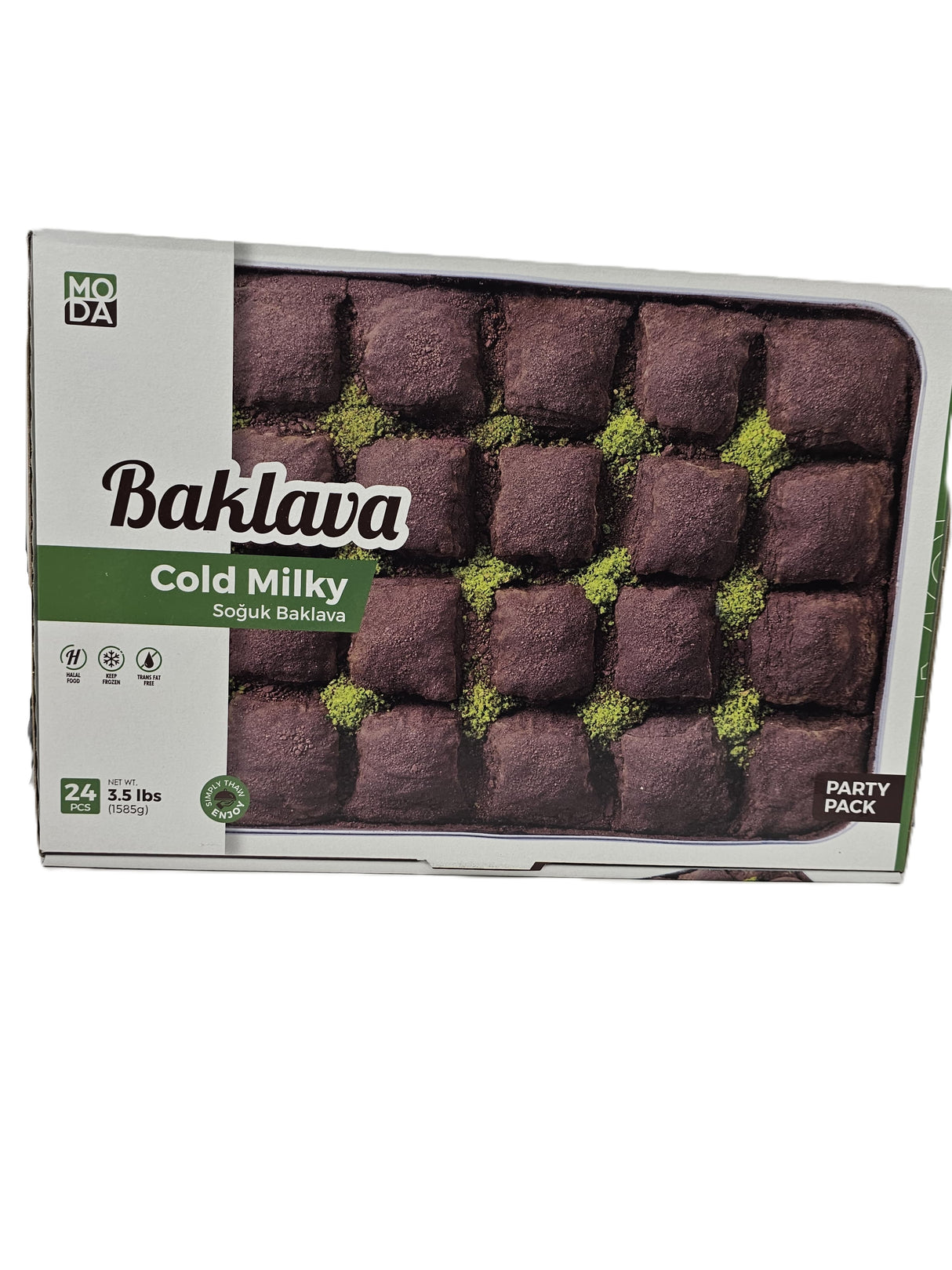 Moda Cold Milky w Pistachio Baklava 1585 Gr 24 Pcs