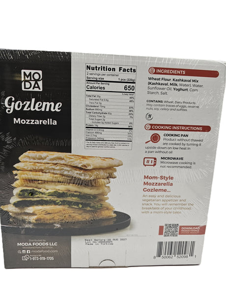 Moda Mozzarella Stuffed Flatbread Gozleme 440 Gr
