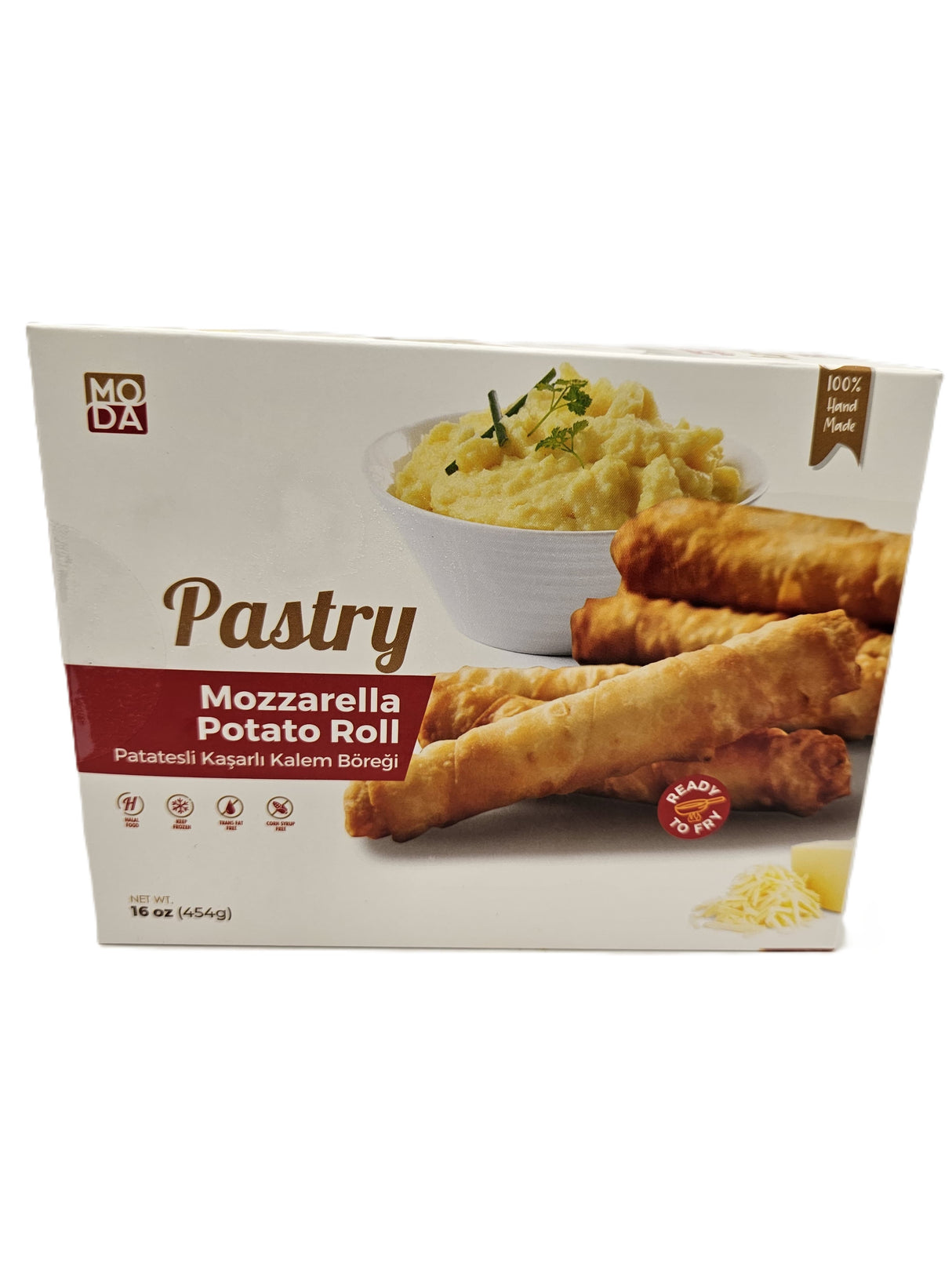 Moda Mozzarella Potato Roll Pastry 454 Gr