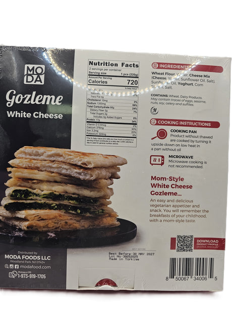 Moda White Cheese Stuffed Flatbread Gozleme 440 Gr 2 Pcs