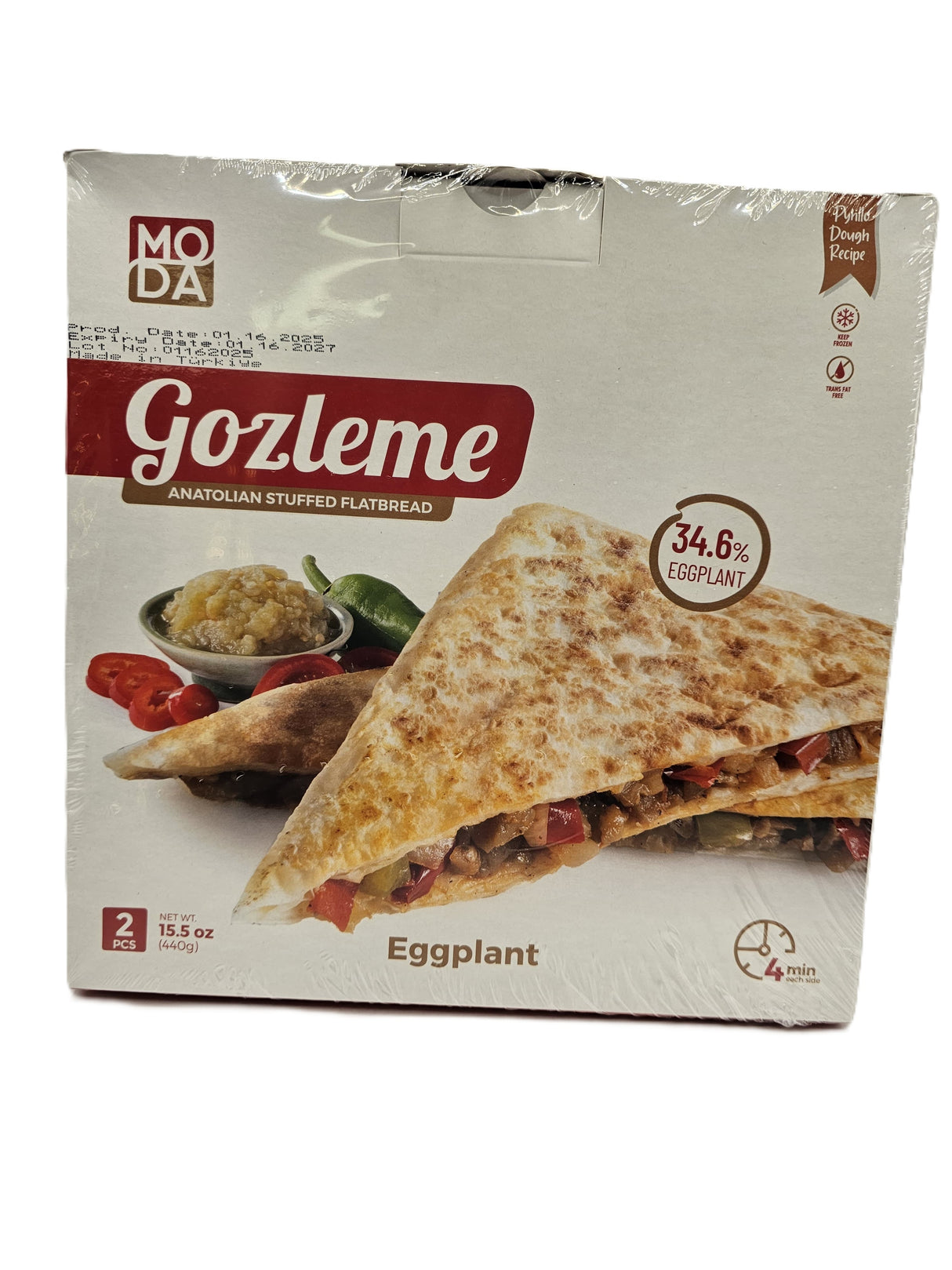 Moda Eggplant Stuffed Flatbread Gozleme 440 Gr 2 Pcs