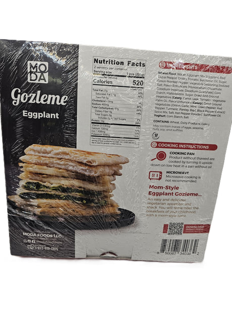 Moda Eggplant Stuffed Flatbread Gozleme 440 Gr 2 Pcs