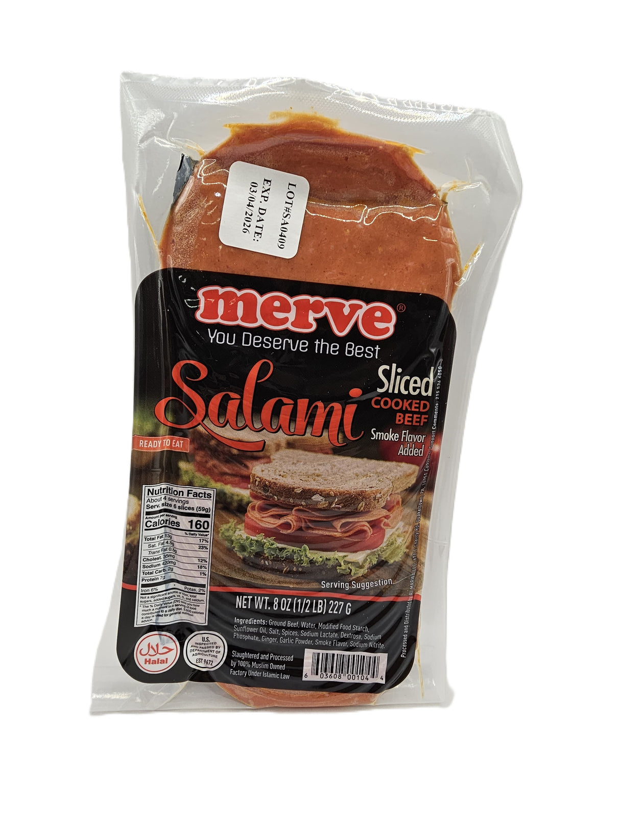 Merve Beef Salami Halal 227 Gr