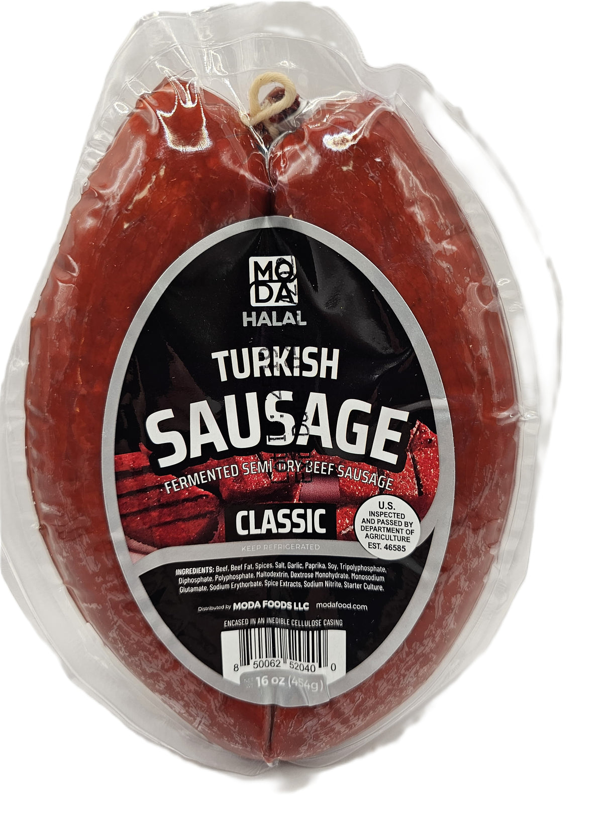 Moda Turkish Beef Sausage Classic Halal 454 Gr
