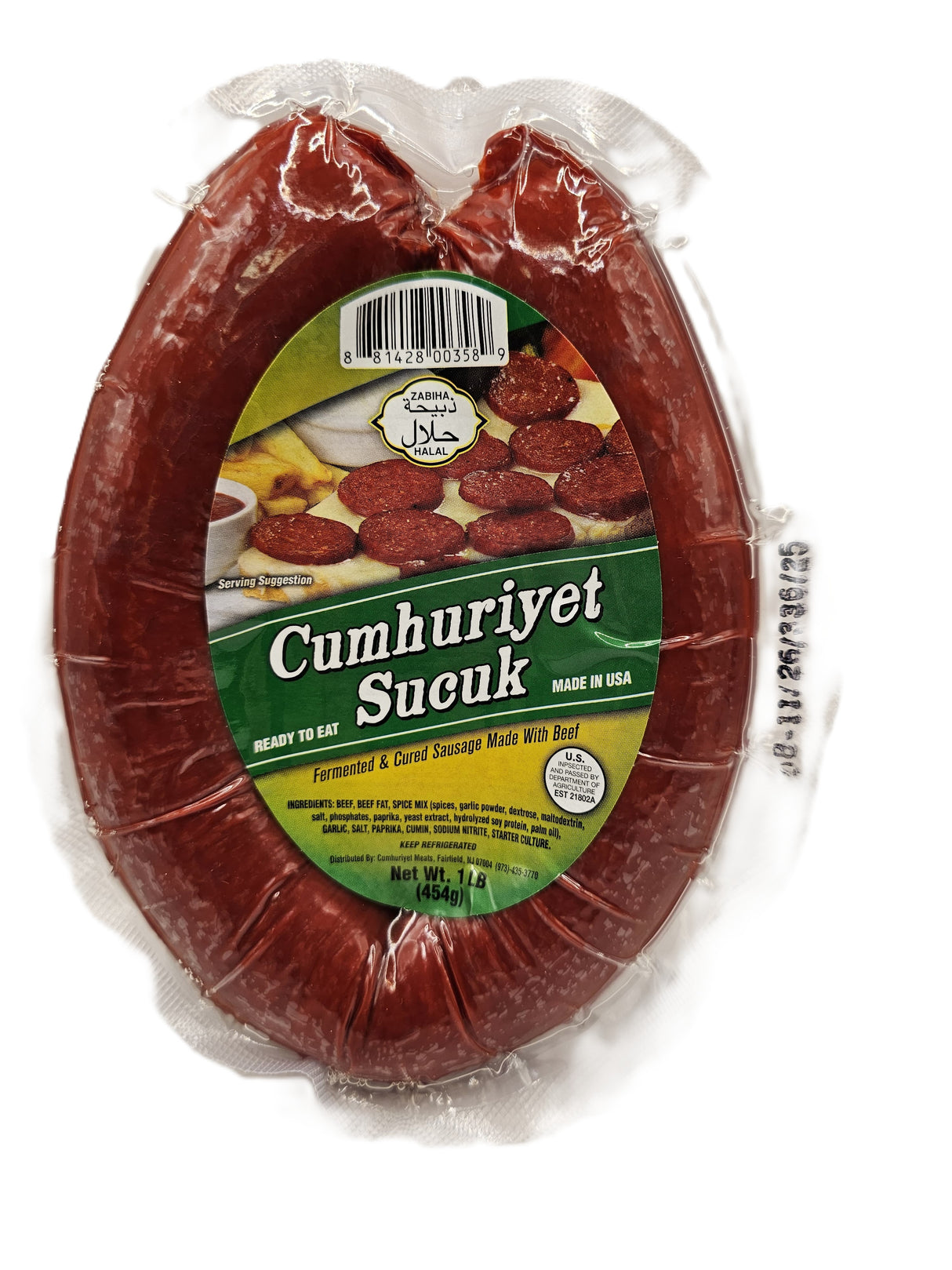 Cumhuriyet Beef Sausage Halal 454 Gr