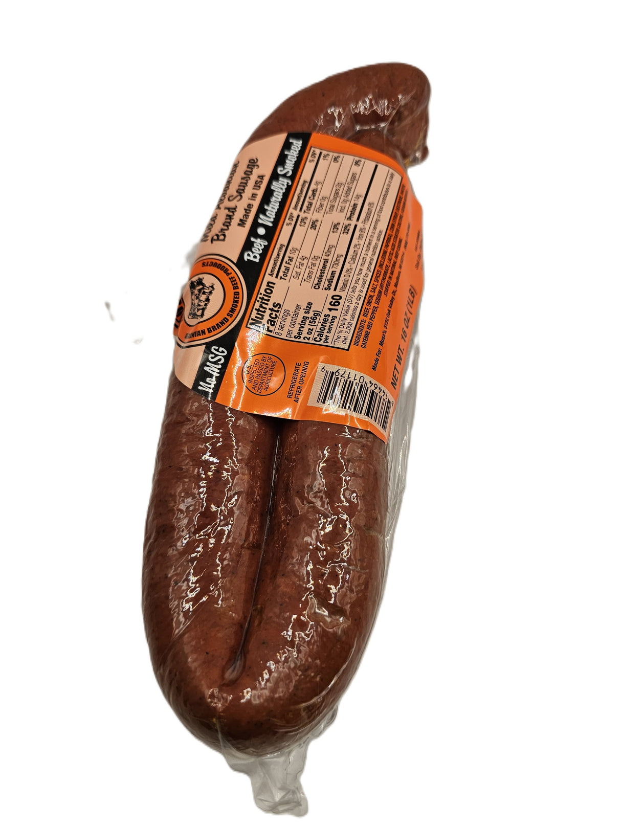 Musas Albanian Brand Beef Sausage Mild 1 Lb