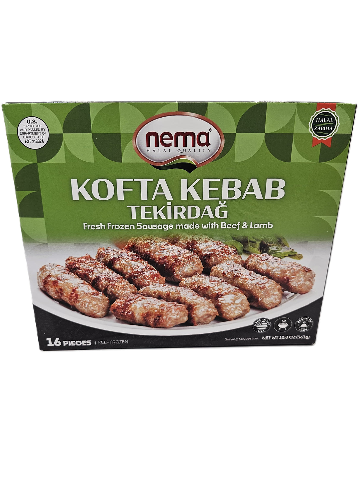 Nema Kofta Kebap Tekirdag Halal 363 Gr 16 Pcs