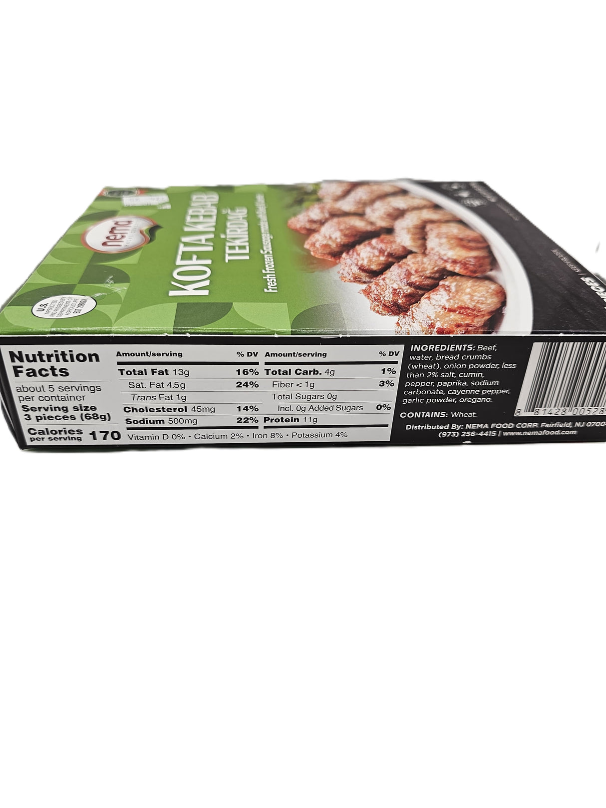 Nema Kofta Kebap Tekirdag Halal 363 Gr 16 Pcs