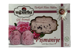 Ugurlu Turkish Floss Halva w Rose Flavor  240 Gr image 0