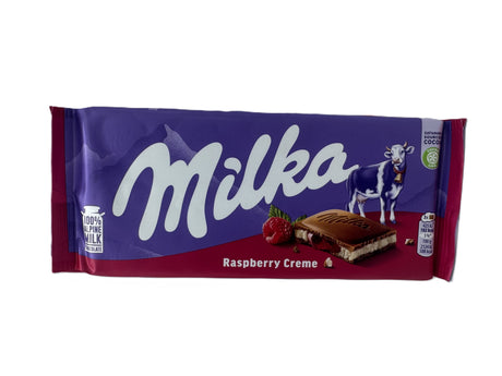Milka Milk  Chocolate  Raspberry Creme  100 Gr image 0