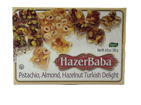 Hazerbaba Turkish Delight W Pistachio, Almond, Hazelnut 250 Gr image 0