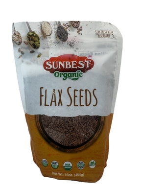 Sunbest Organic Flax Seeds 454 Gr image 0