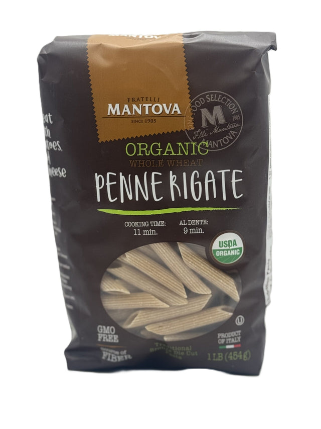 Fratelli Mantova Penne Rigate Whole Wheat Pasta 454 gr image 0
