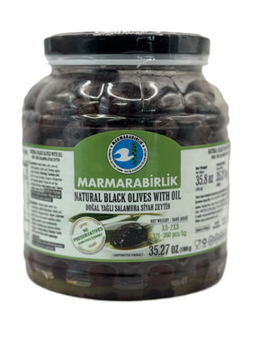 Marmarabirlik Natural Black Olives W Oil image 0