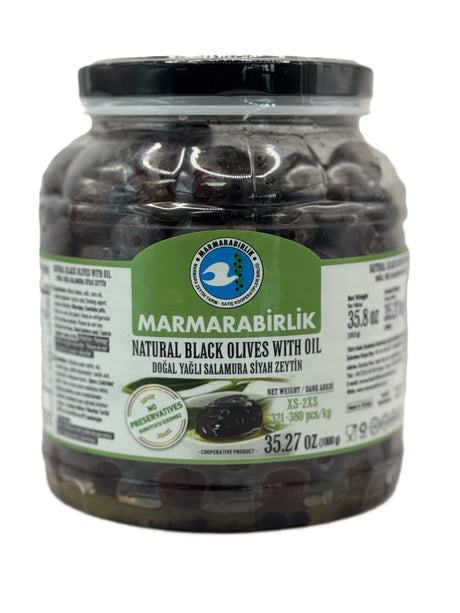 Marmarabirlik Natural Black Olives W Oil image 0