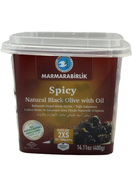 Marmarabirlik Spicy  Natural Black Olives W Oil image 0